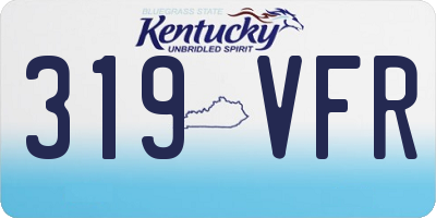 KY license plate 319VFR