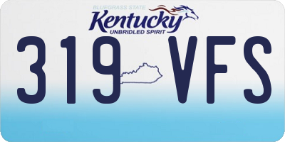 KY license plate 319VFS