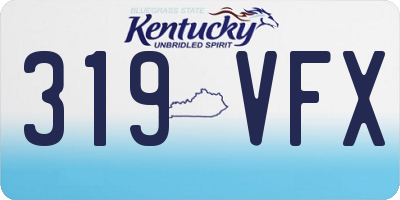 KY license plate 319VFX