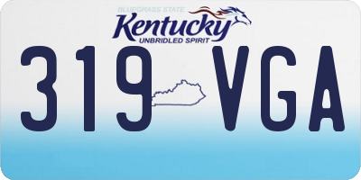 KY license plate 319VGA