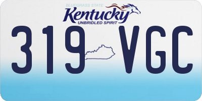 KY license plate 319VGC