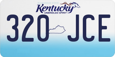 KY license plate 320JCE