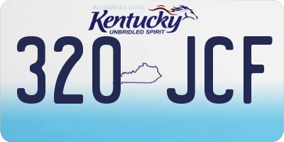 KY license plate 320JCF