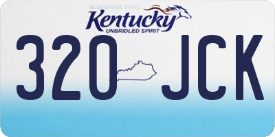 KY license plate 320JCK