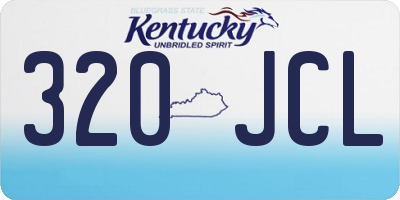 KY license plate 320JCL