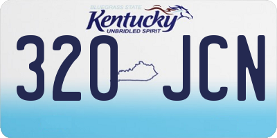 KY license plate 320JCN