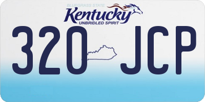 KY license plate 320JCP