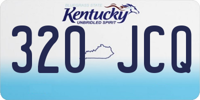 KY license plate 320JCQ