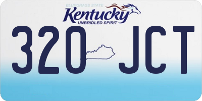 KY license plate 320JCT