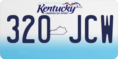 KY license plate 320JCW