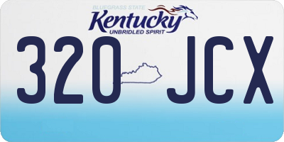 KY license plate 320JCX