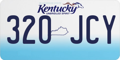 KY license plate 320JCY