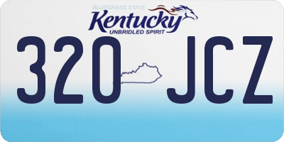 KY license plate 320JCZ