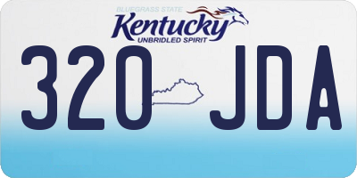 KY license plate 320JDA