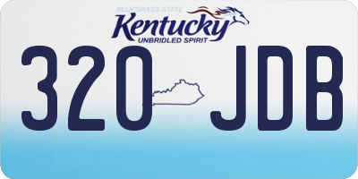 KY license plate 320JDB