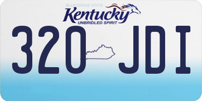 KY license plate 320JDI