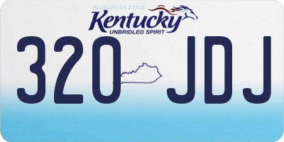 KY license plate 320JDJ