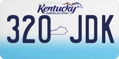 KY license plate 320JDK