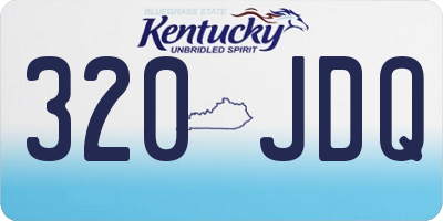 KY license plate 320JDQ