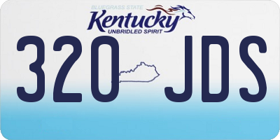 KY license plate 320JDS