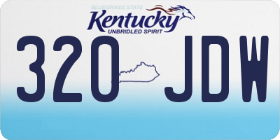 KY license plate 320JDW