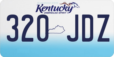 KY license plate 320JDZ
