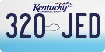 KY license plate 320JED