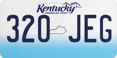 KY license plate 320JEG