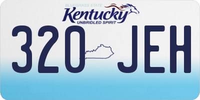 KY license plate 320JEH