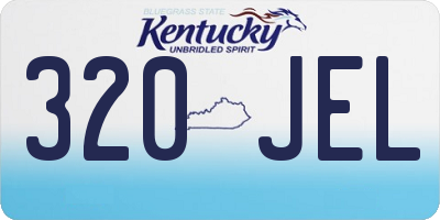 KY license plate 320JEL