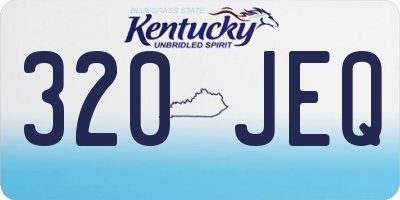 KY license plate 320JEQ