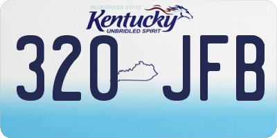 KY license plate 320JFB