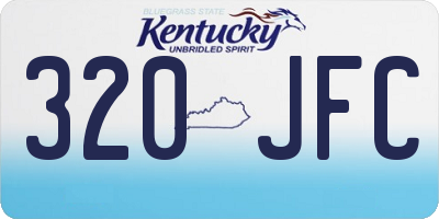 KY license plate 320JFC