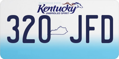 KY license plate 320JFD