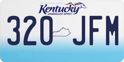 KY license plate 320JFM