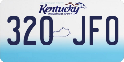 KY license plate 320JFO