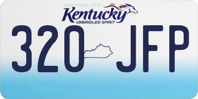 KY license plate 320JFP