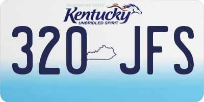 KY license plate 320JFS