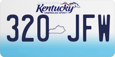 KY license plate 320JFW