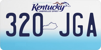 KY license plate 320JGA