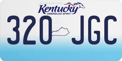KY license plate 320JGC