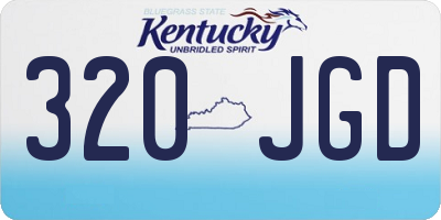 KY license plate 320JGD