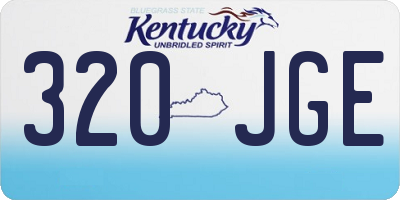 KY license plate 320JGE