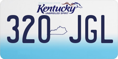 KY license plate 320JGL