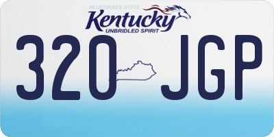 KY license plate 320JGP