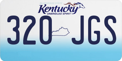 KY license plate 320JGS
