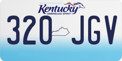 KY license plate 320JGV