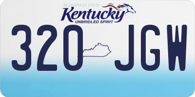KY license plate 320JGW