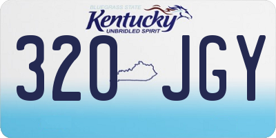 KY license plate 320JGY