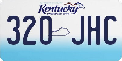KY license plate 320JHC
